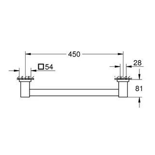Ручка для ванны из нержавеющей стали Grohe Start Cube 41095DC0