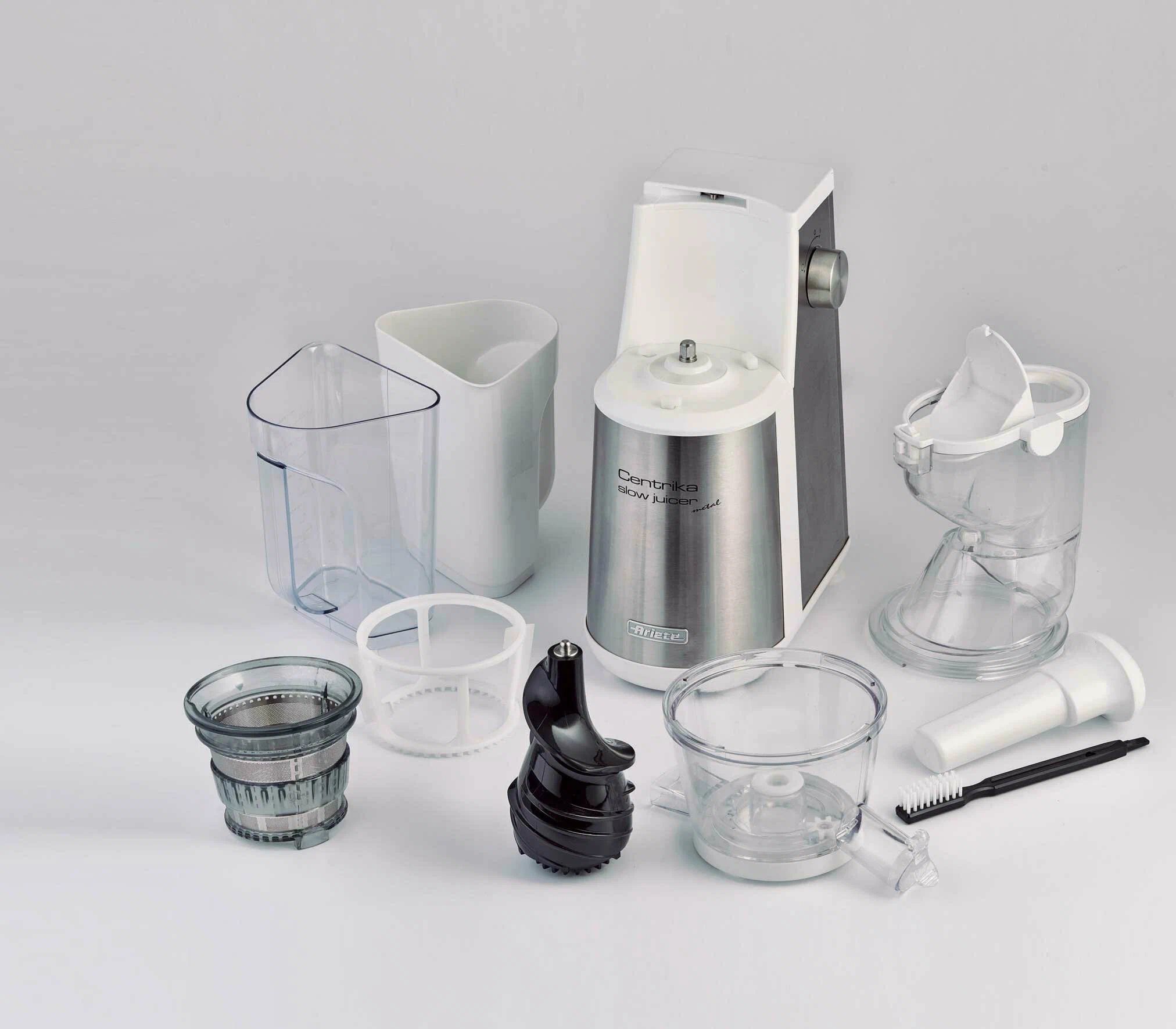 Шнековая соковыжималка Ariete 177 Centrika Slow Juicer, серебристый