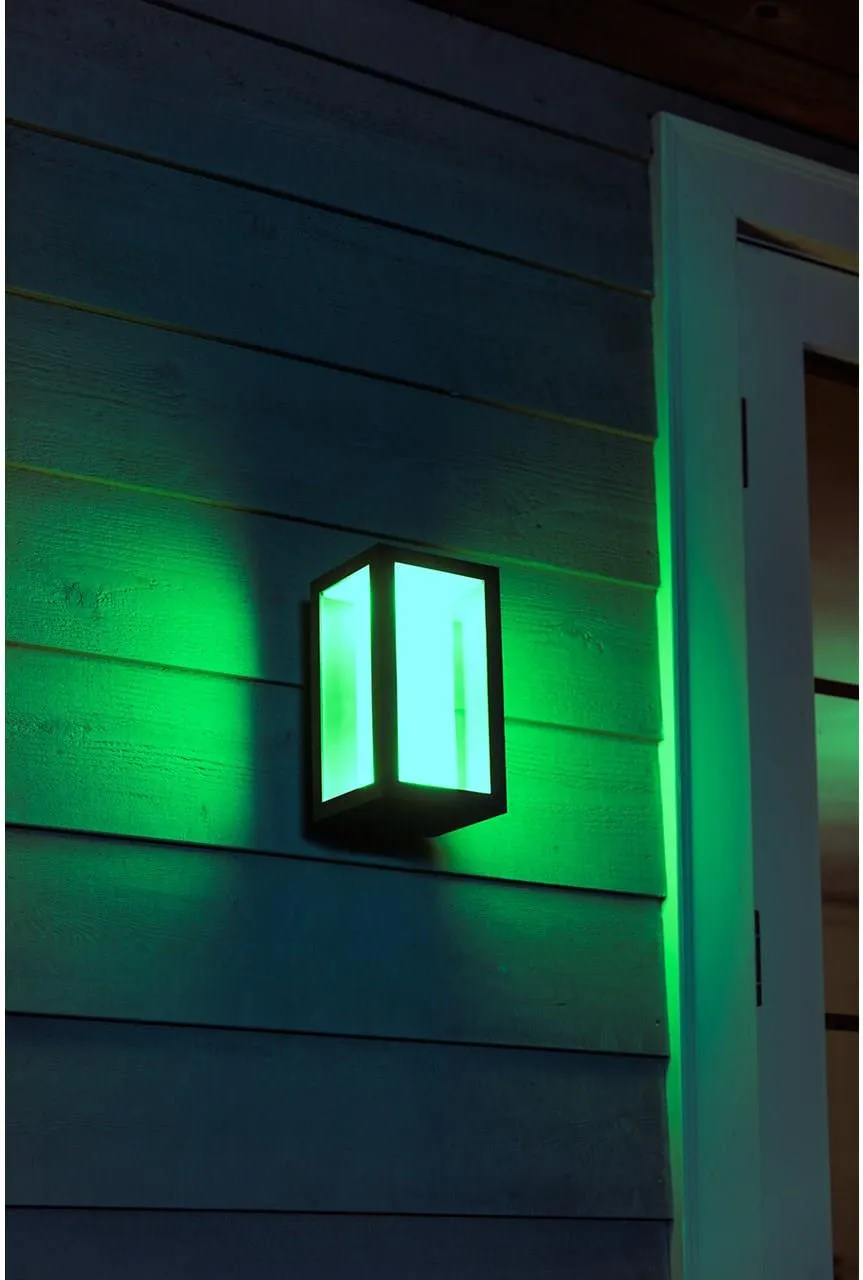 Уличный настенный светильник PHILIPS Hue White and Color Ambiance Impress черный 192674