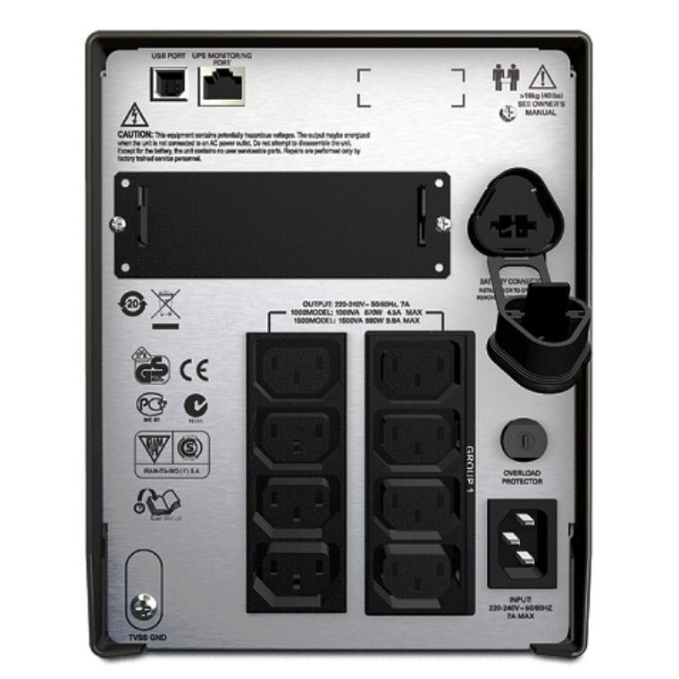 Интерактивный ИБП APC by Schneider Electric Smart-UPS SMT1000I черный