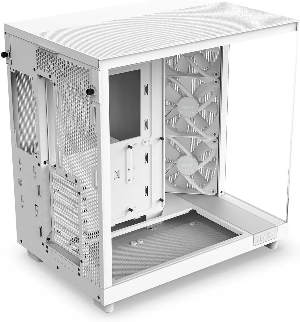 Корпус NZXT H6 Flow RGB CC-H61FW-R1, Mid-Tower, белый