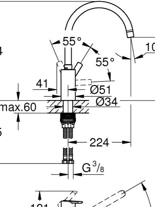 Смеситель для кухни Grohe Feel Supersteel 32670DC2 Нержавеющая сталь