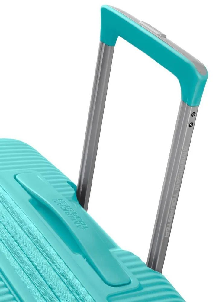 Чемодан American Tourister Soundbox 77см, 97 л, бирюзовый
