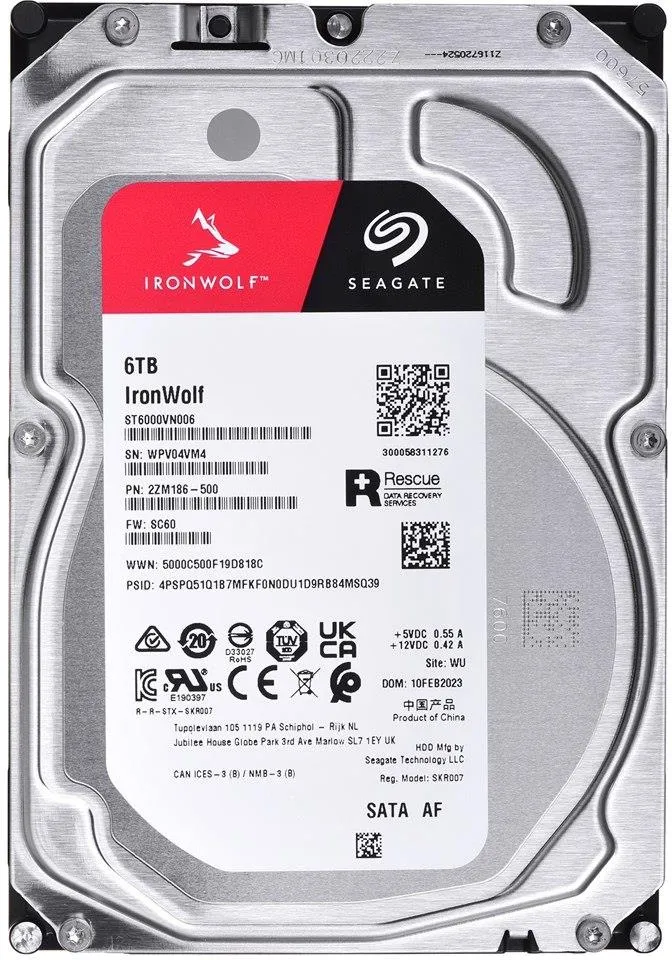 Жесткий диск Seagate IronWolf 6TB SATA 6Gb/s SATA-600 Cache ST6000VN006