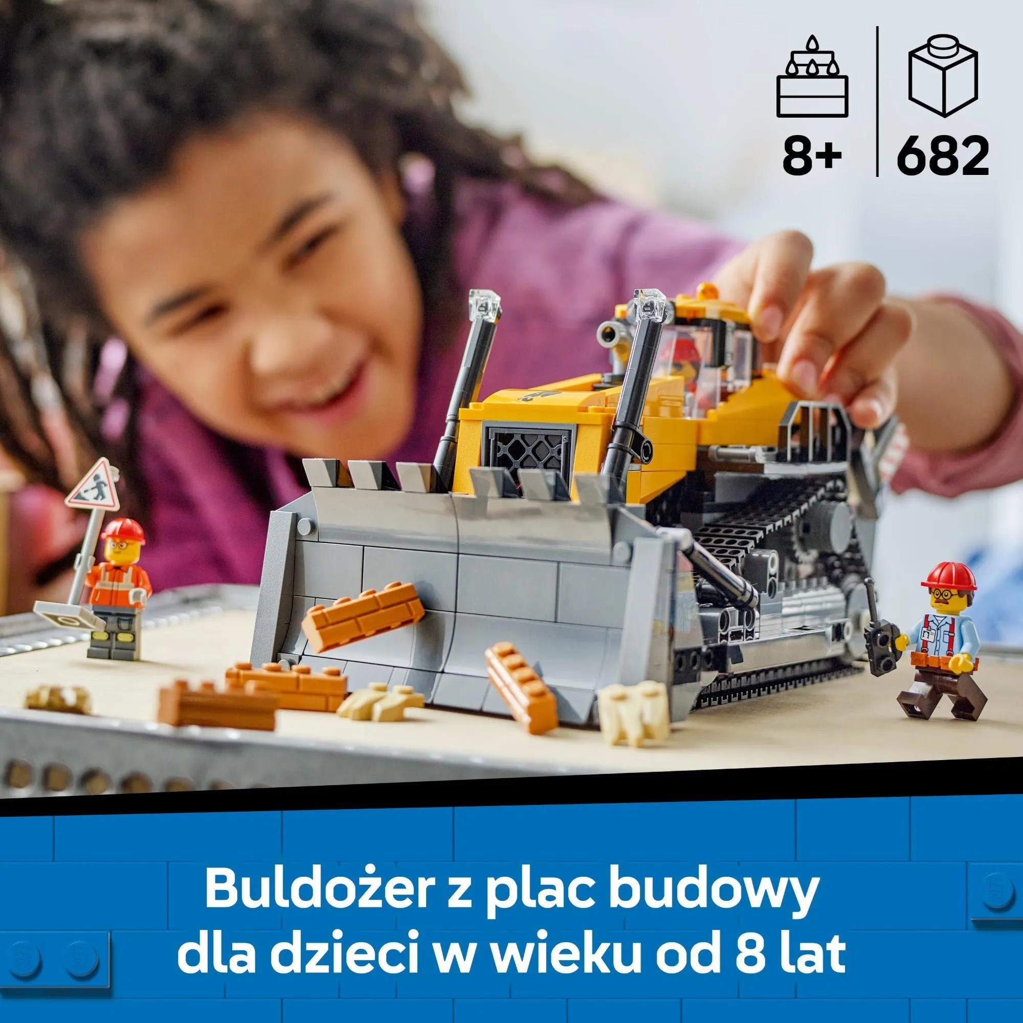 Конструктор LEGO City 60466 Жёлтый бульдозер