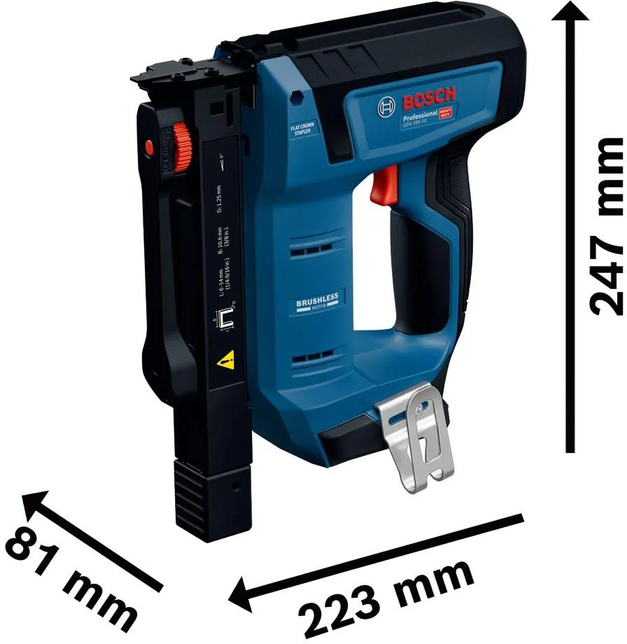 Аккумуляторный гвоздезабивной пистолет Bosch GTH 18V-14 Professional 0601482801