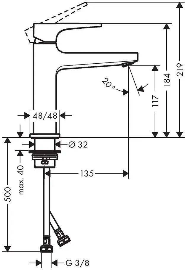 Смеситель Hansgrohe Metropol 110 хром 32508000