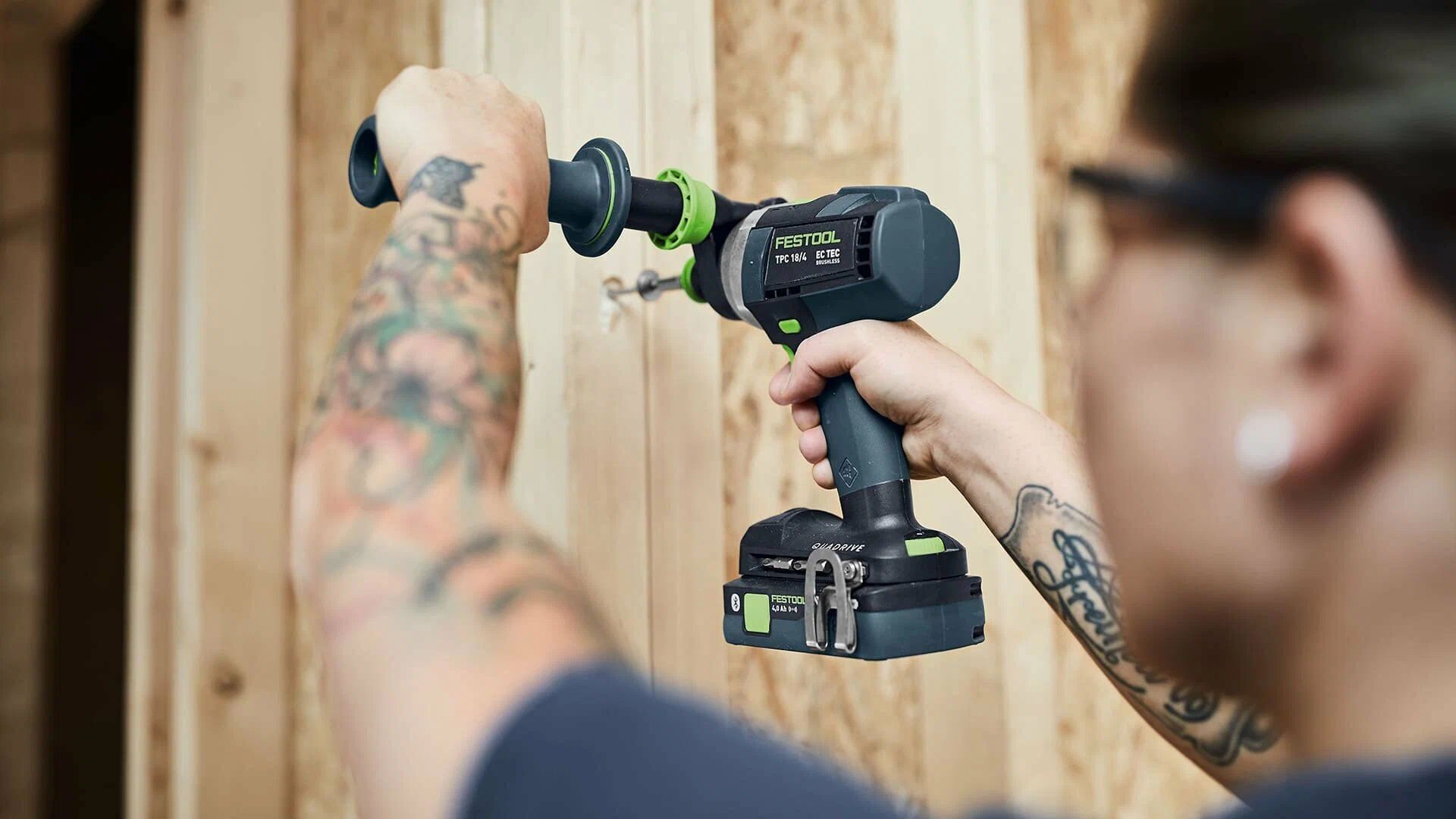 Аккумуляторная ударная дрель-шуруповёрт FESTOOL QUADRIVE TPC 18/4 I-Basic 575604
