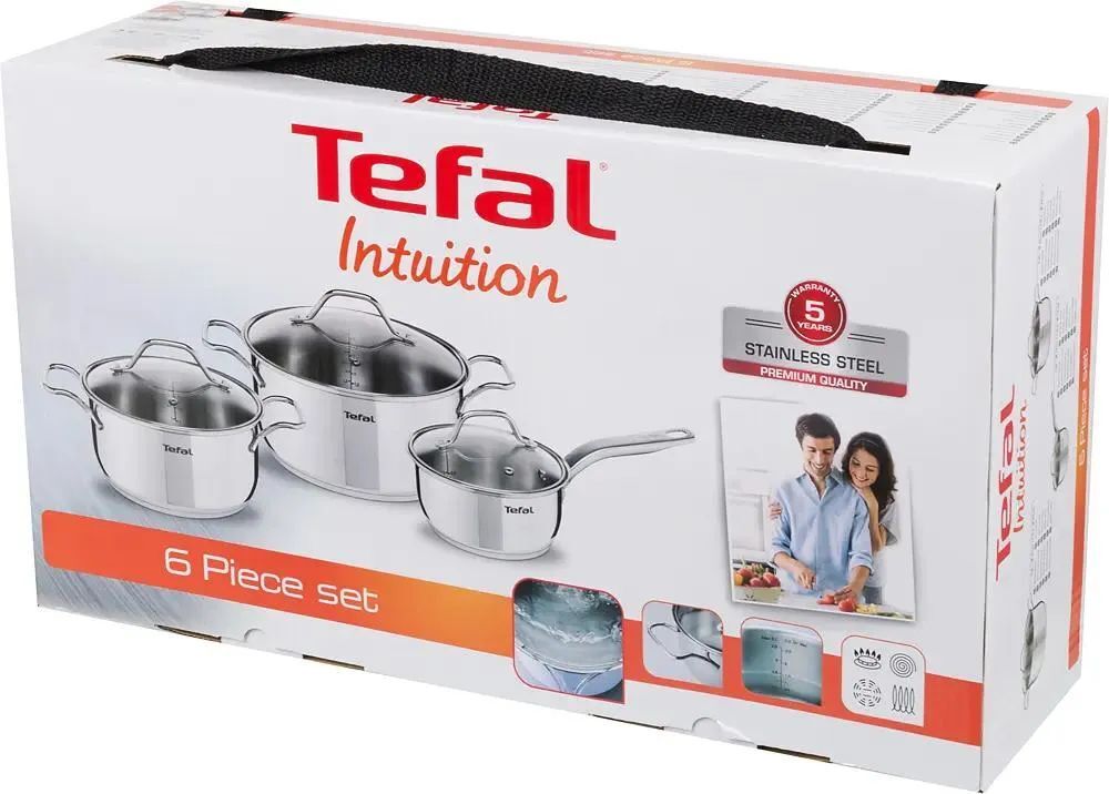 Набор посуды Tefal Ep Intuition SS A702S674 6 пр.