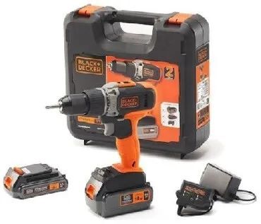 Дрель-шуруповёрт аккумуляторный Black&Decker BCD003MEM2K-QW 12.0 Ah/18 V, 14.0 Ah/18 V с зу и кейсом