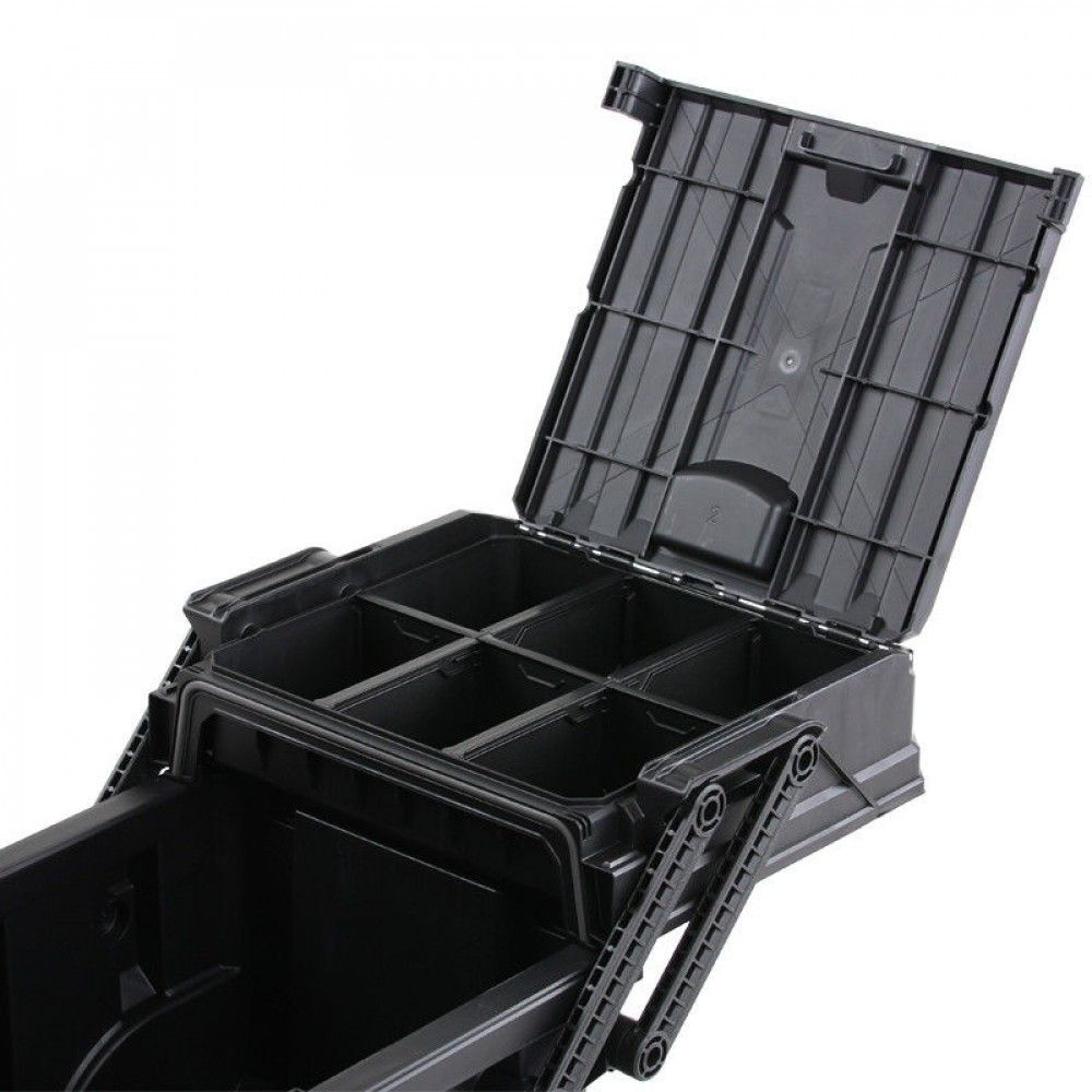 Ящик-тележка для инструментов Keter Cantilever Cart Job Box, 66 х 37,3 х 41 см, черный