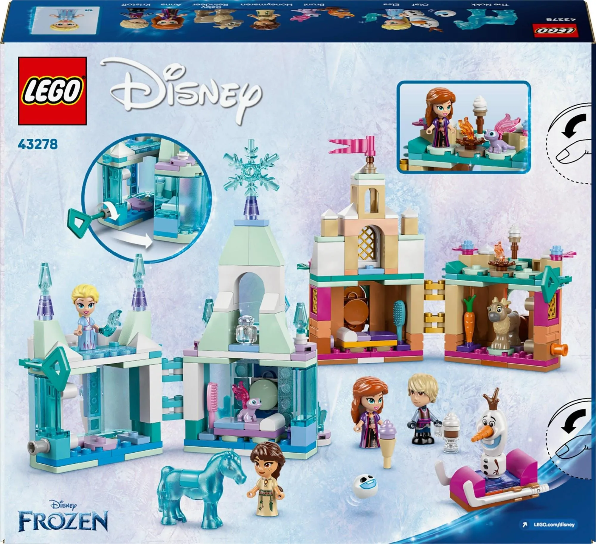 Конструктор LEGO Disney 43278 Мини-замок Эренделла и ледяной дворец Эльзы