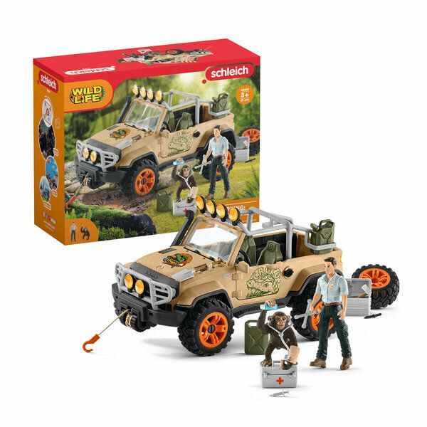 Игровой набор Schleich Джип с тросовой лебедкой 42410