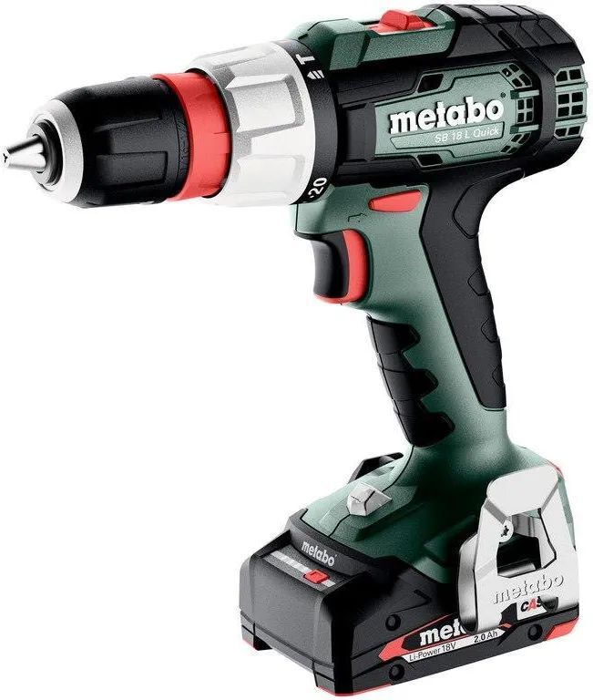 Дрель-шуруповёрт аккумуляторная Metabo SB 18 L 22.0 Ah Q ME 614054500 в кейсе metaBOX с 2 аккумуляторами Li-Power 18 V/2.0 Ah и ЗУ SC 36