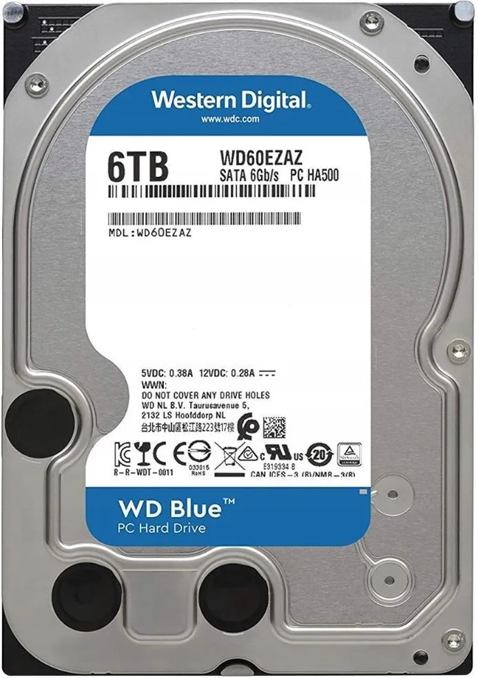Жёсткий диск Western Digital Blue 6 ТБ 3.5" (WD60EZAZ)