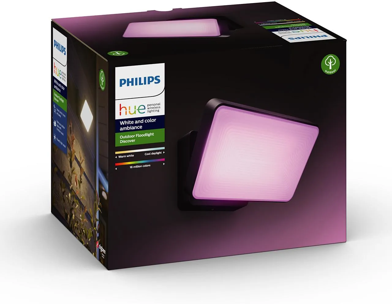 Уличный прожектор PHILIPS Hue White and Color Ambiance Discover черный 1743530P7