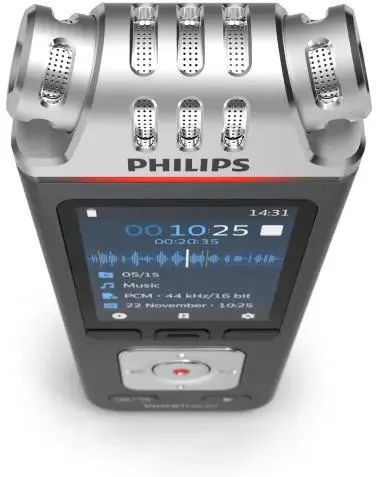 Диктофон PHILIPS DVT6115, чёрно-серебристый