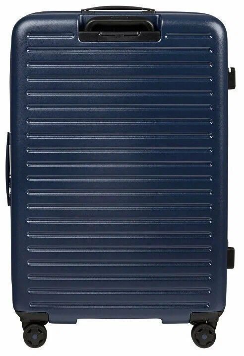 Чемодан Samsonite, поликарбонат, опорные ножки на боковой стенке, адресная бирка, 126 л, размер XL, синий