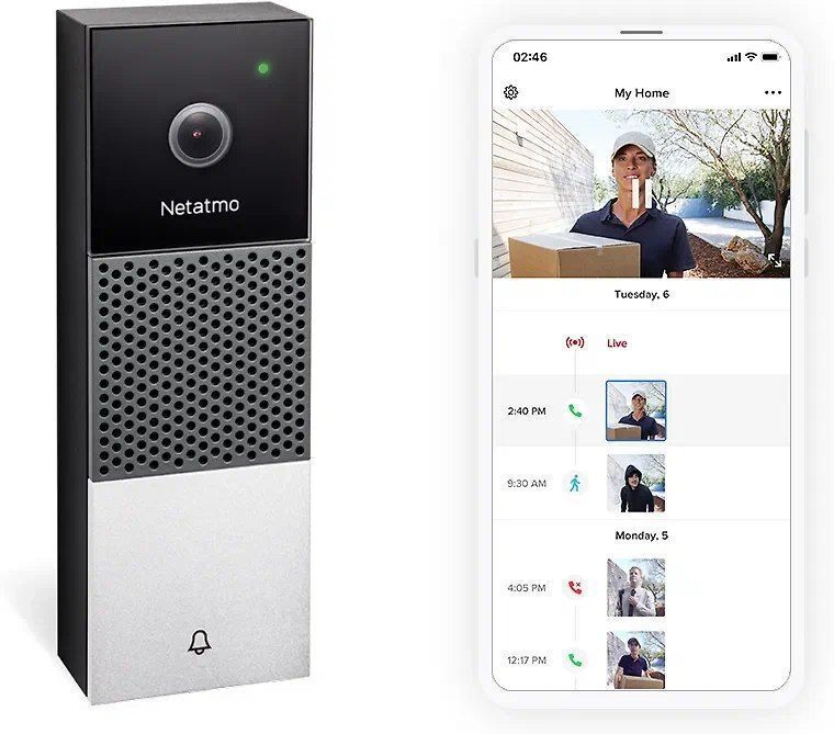 Комплект видеодомофона Netatmo Smart Video Doorbell серый