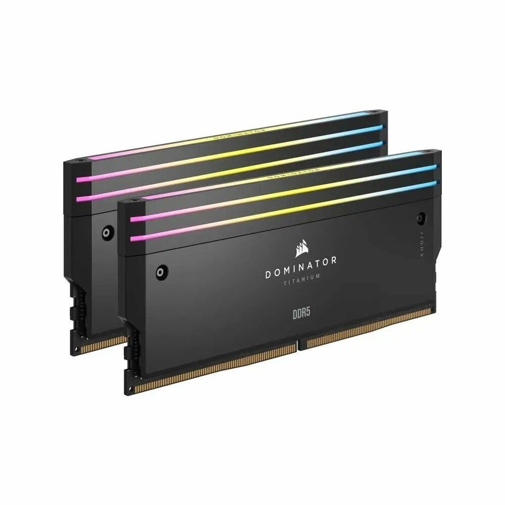 Оперативная память Corsair Corsair DOMINATOR TITANIUM RGB 64 ГБ (2x32 ГБ) DDR5 6000 МГц, черный 2x32 ГБ (CMP64GX5M2B6000C30)