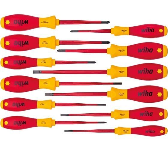 Набор отвёрток Wiha 41003 SoftFinish electric slimFix 12 предм