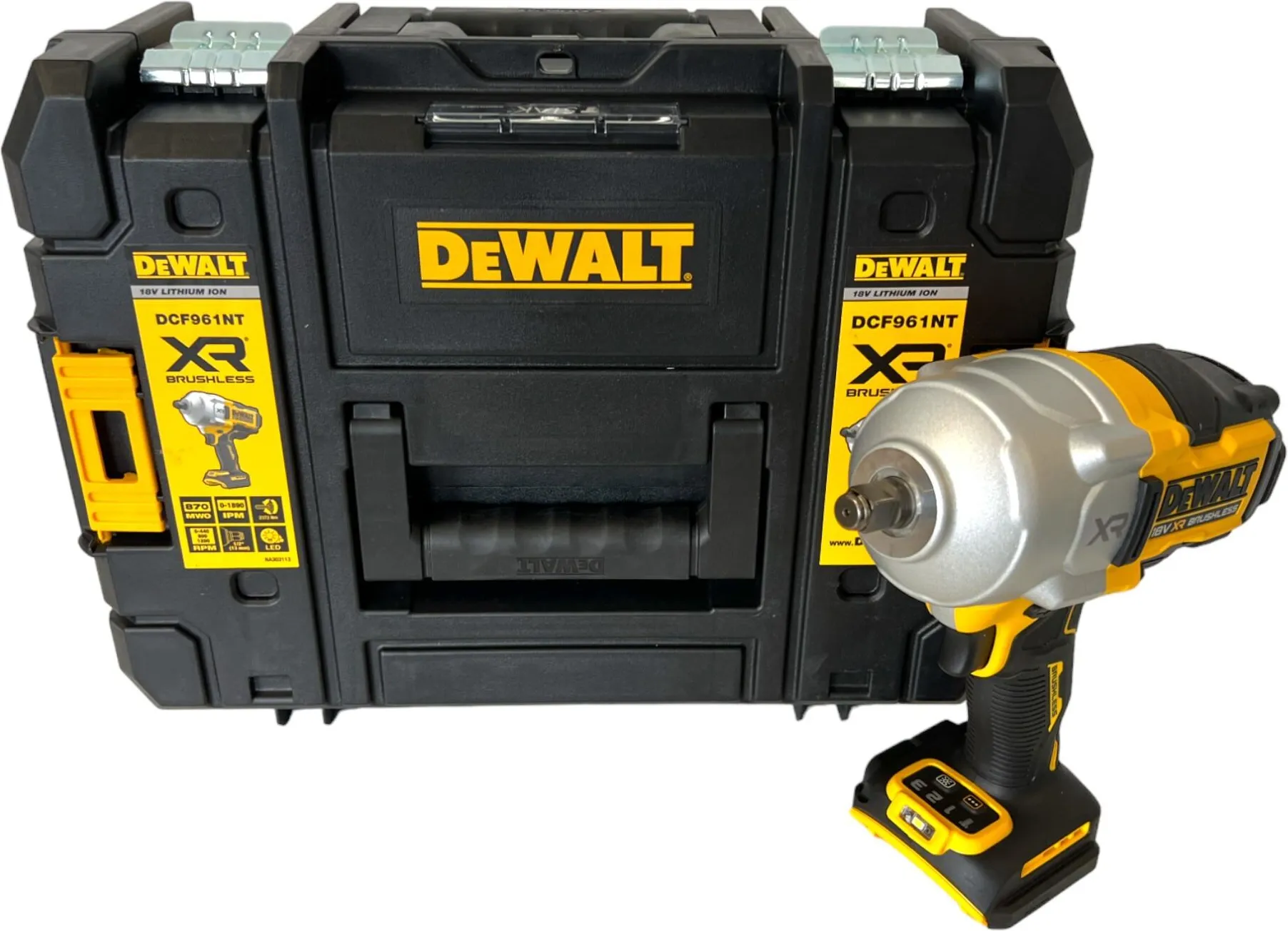 Аккумуляторный ударный гайковерт 1/2" DeWalt DCF961H2T, с 2 АКБ, ЗУ и кейсом