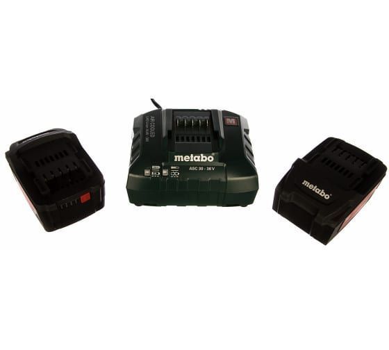 Аккумуляторы 2 шт. (4 А*ч; 18 В; Li-Ion) и ЗУ ASC 30-36 Basic-Set Metabo 685050000