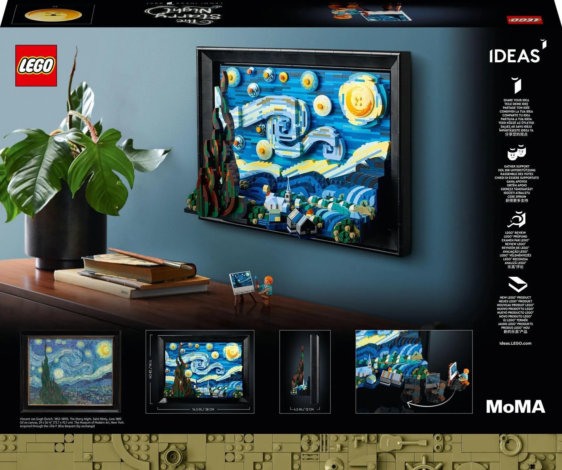 Конструктор LEGO Ideas 21333 «Звёздная ночь» Винсента ван Гога