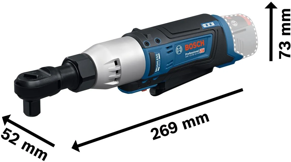 Аккумуляторный заклёпочник Bosch GRC 12V-60 1/2 SN Professional 06019N8500