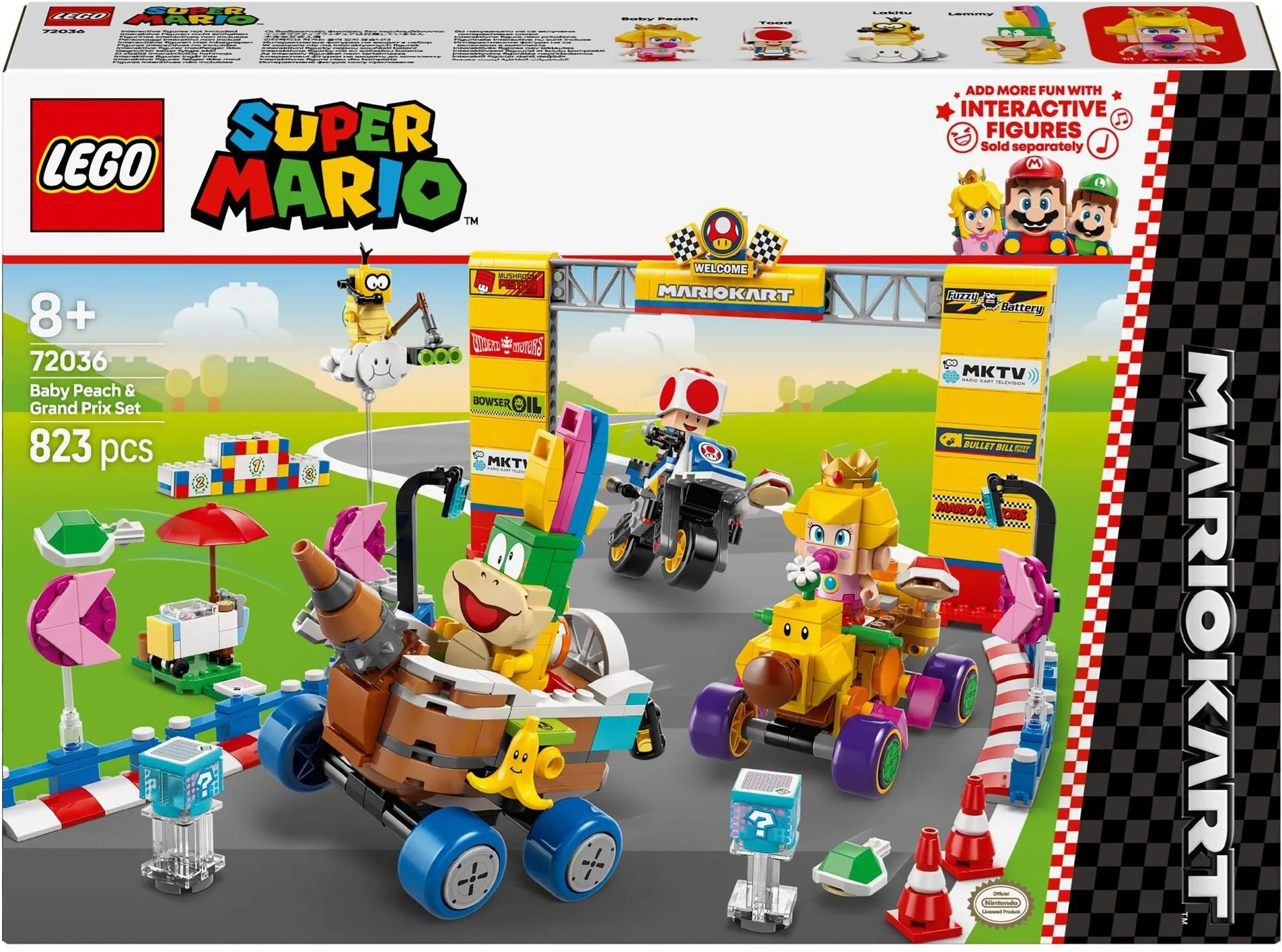 LEGO Super Mario 72036 Mario Kart — набор с Беби Пич и Гран-при