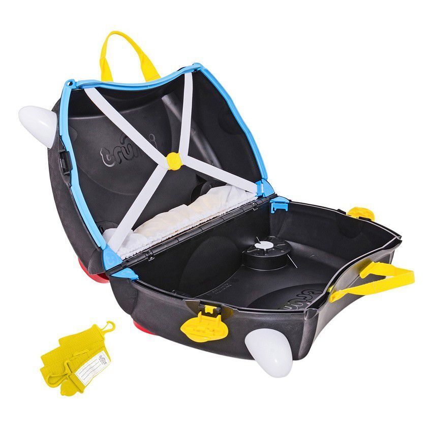 Чемодан-каталка trunki Pedro TRU-0312, ручная кладь, 46х31х21 см, 18 л, 1.7 кг, черный