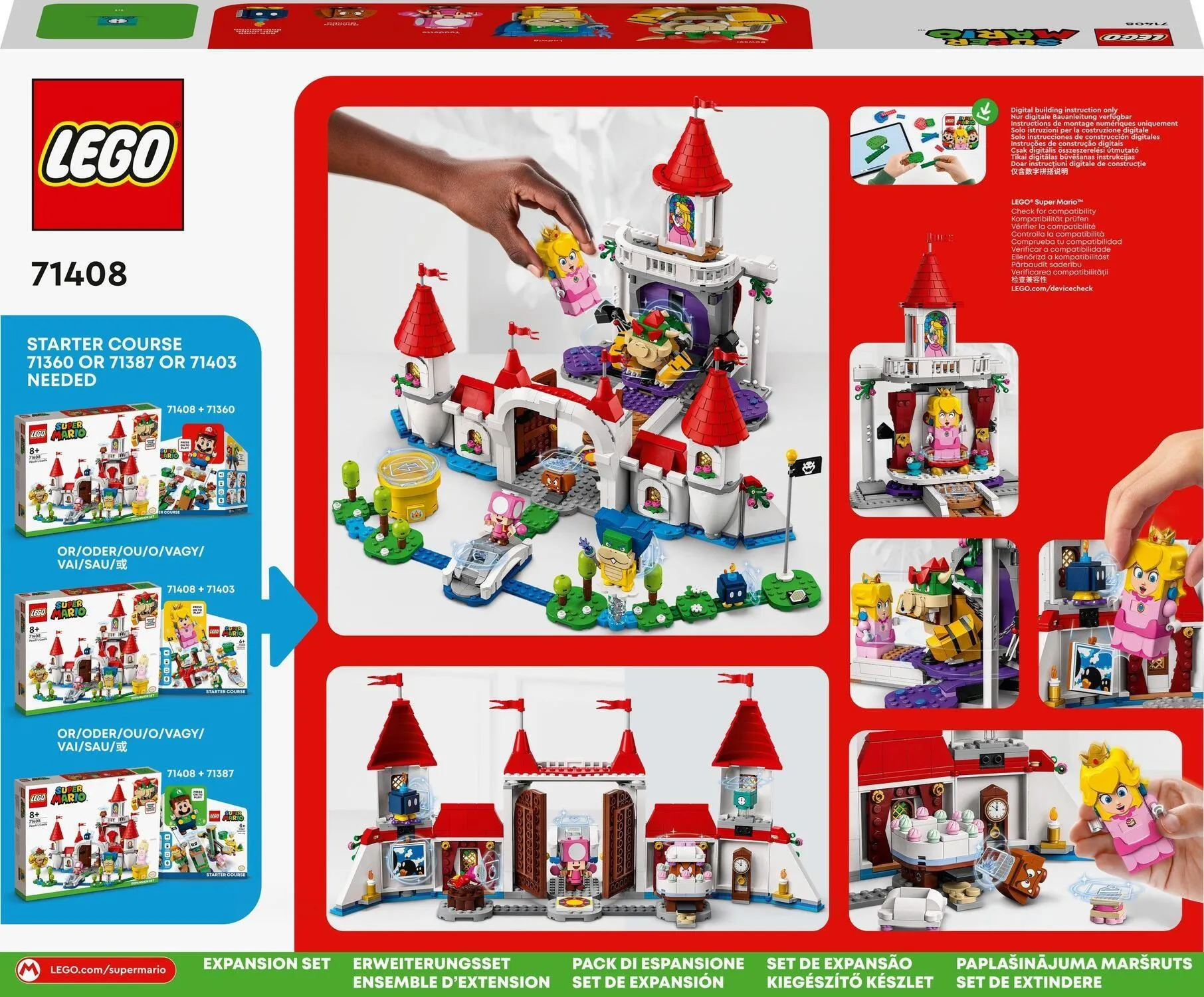 Конструктор LEGO Super Mario 71408 Замок Пич — расширенный набор