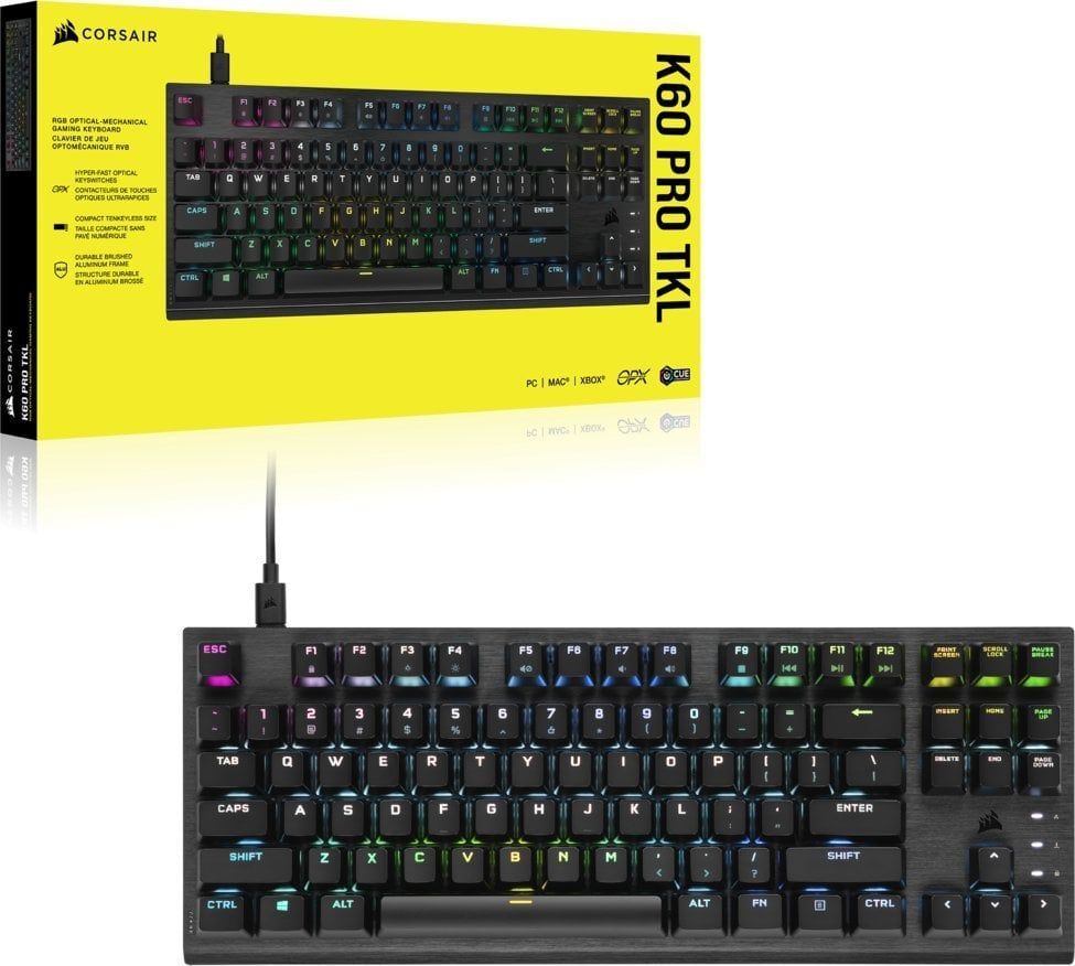 Клавиатура Corsair K60 PRO RGB TKL OPX switch (CH911D01ANA)