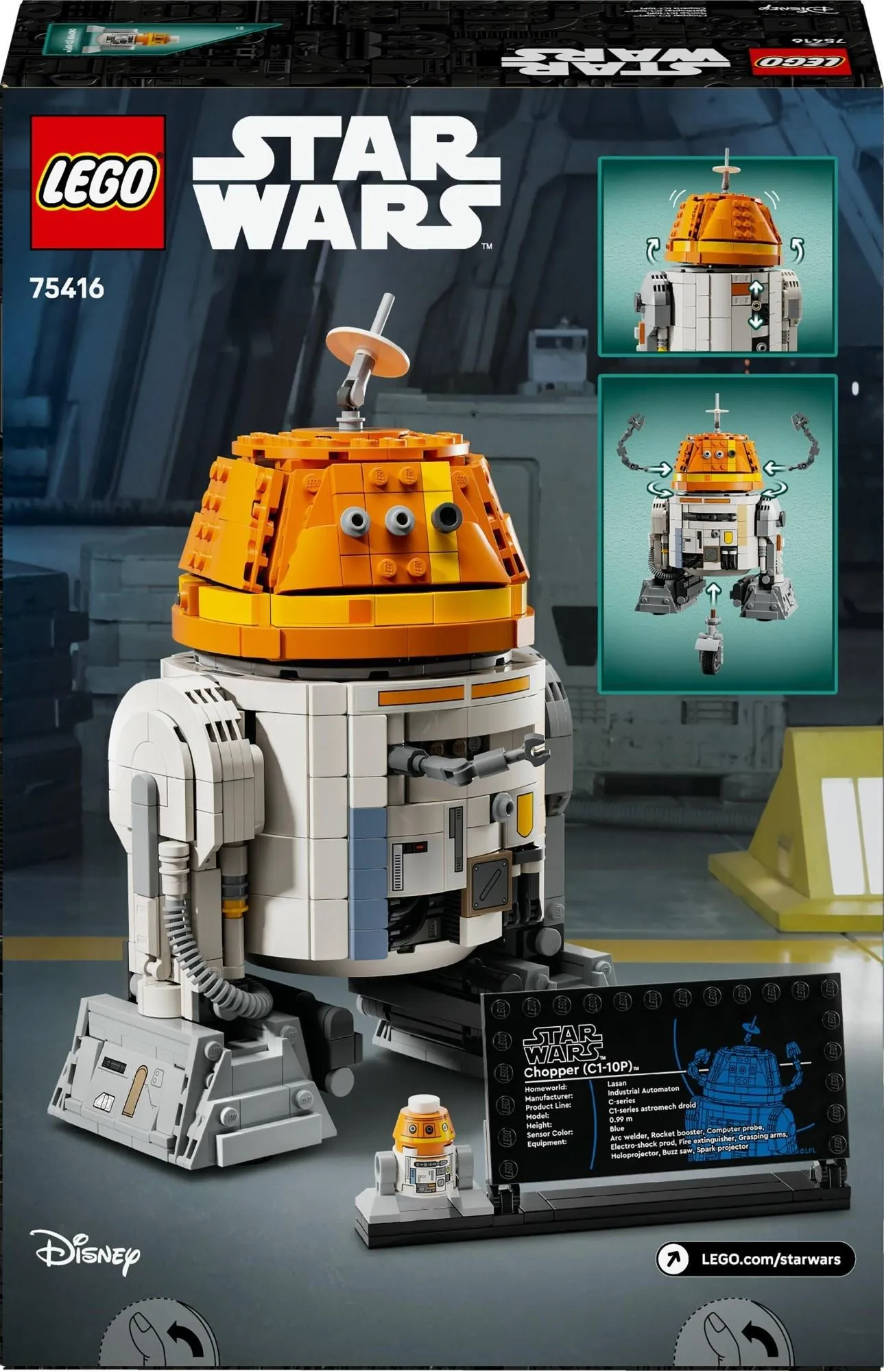 Конструктор LEGO Star Wars 75416 Дроид-астромеханик Чоппер (C1-10P)