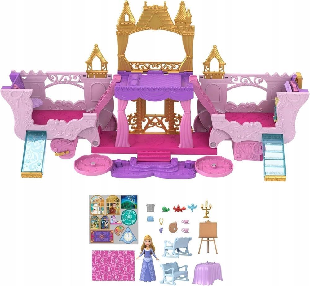 Набор Mattel Disney Princess - Карета-замок 2-в-1, игровой набор с фигурками и аксессуарами - Дисней Принцессы HWX17