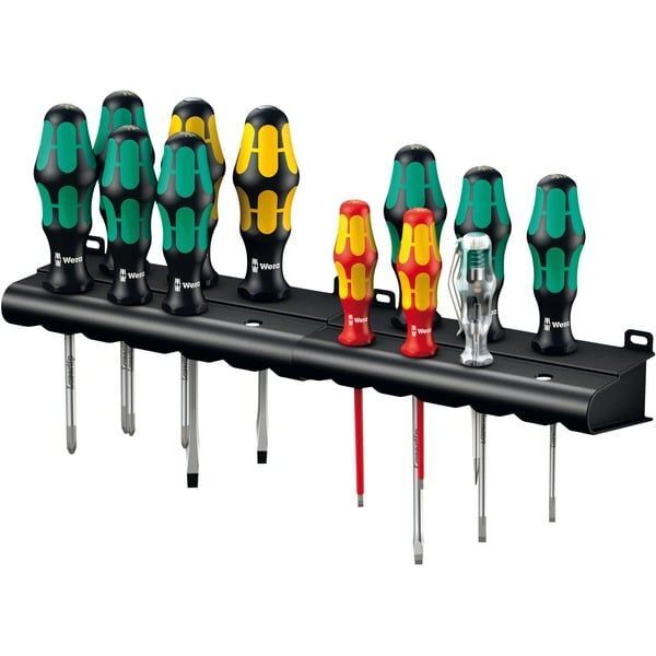 Изолированные отвертки Wera Kraftform Plus XXL TX, 12 шт. + 2 держателя (05051011001)