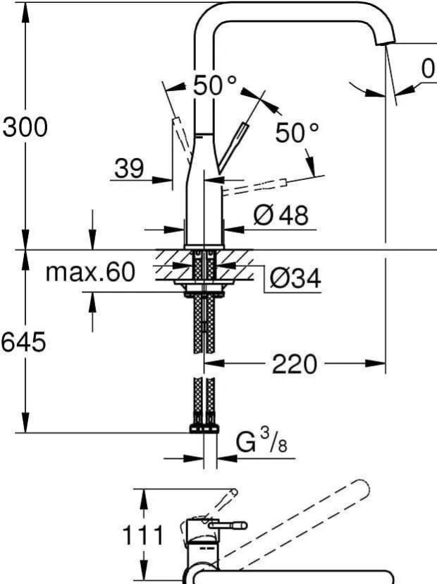Смеситель для кухни Grohe Essence New Single Hole 30269Al0