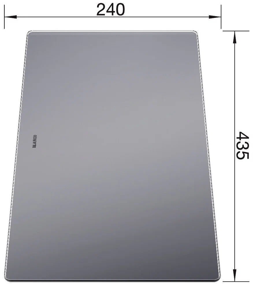 Разделочная доска для кухонной мойки Blanco 227697, 43.5х24 см, серый