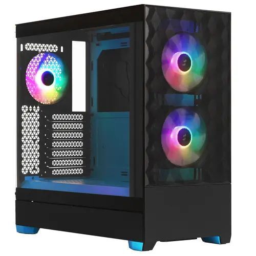 Компьютерный корпус FRACTAL DESIGN Pop Air RGB Cyan Core TG Clear Tint (FD-C-POR1A-02)