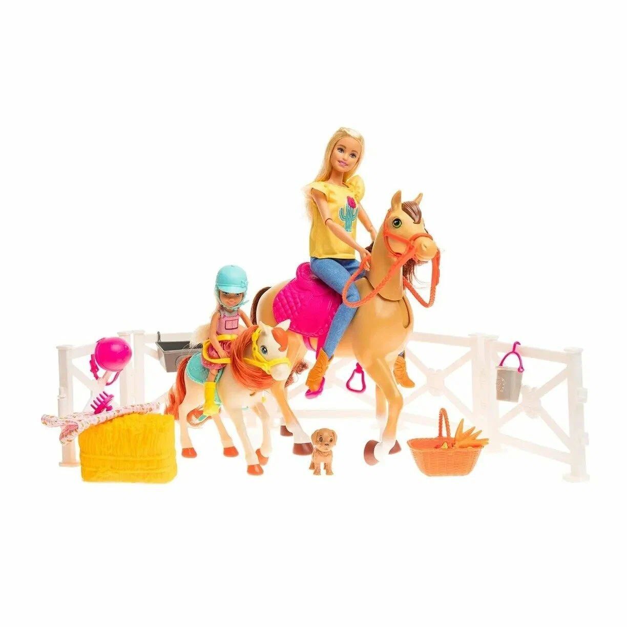 Набор кукол Barbie Барби, Челси и любимые лошадки, FXH15