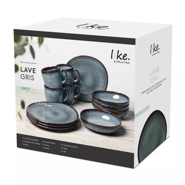 Набор для завтрака на 4 персоны Villeroy & Boch Lave Gris