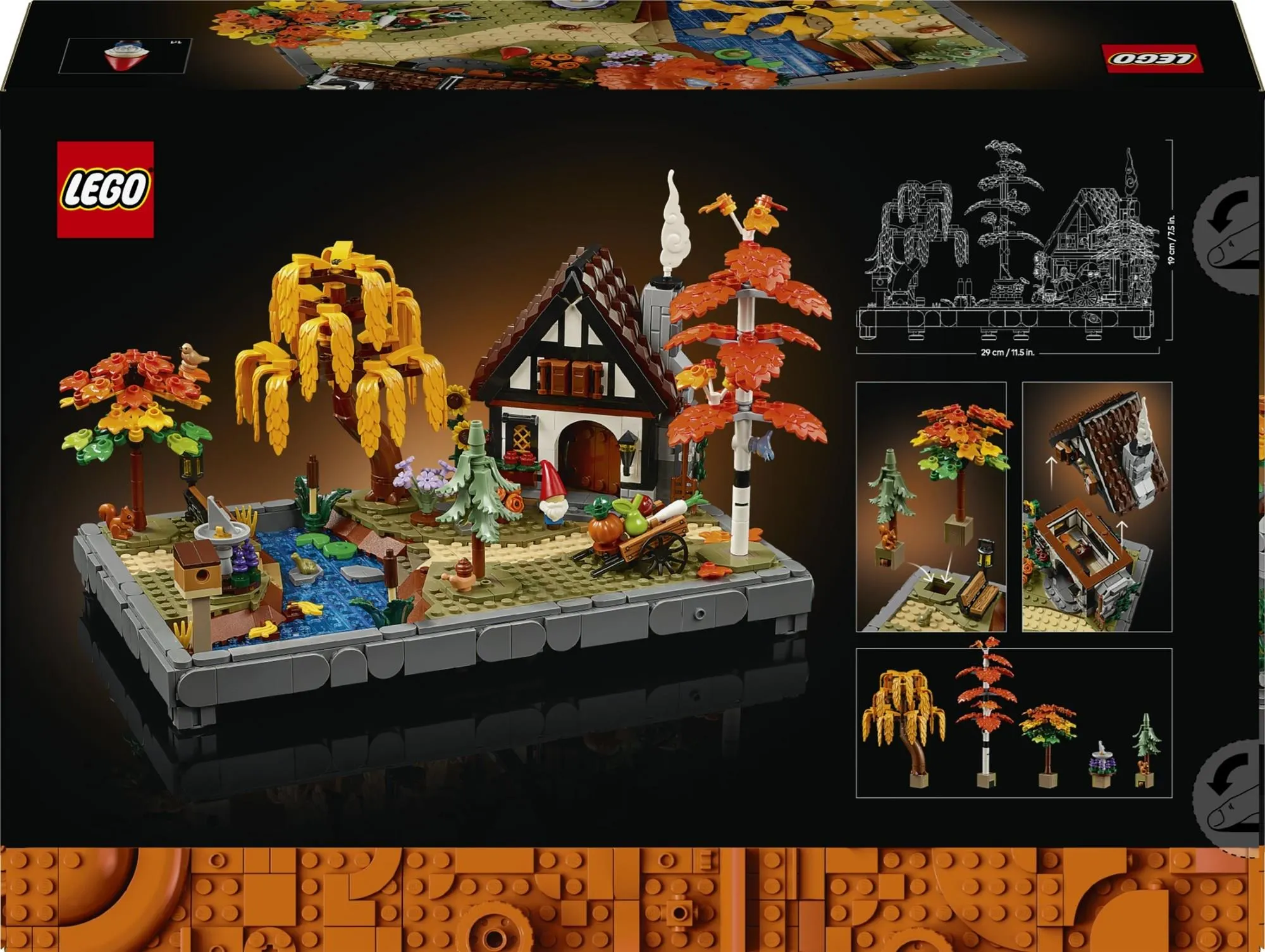 Конструктор LEGO Icons 10372 Осенний сад с хижиной