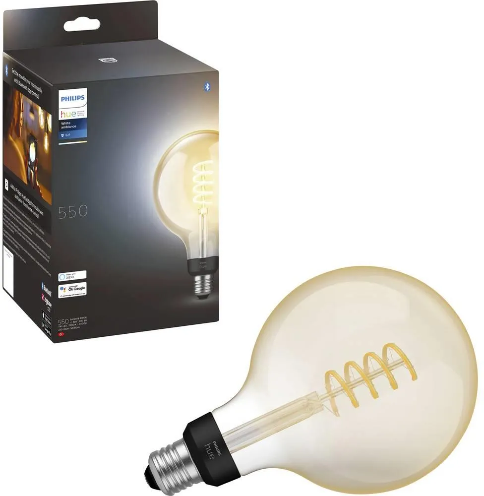Умная светодиодная лампа Philips Hue White G125 E27 (929002478)