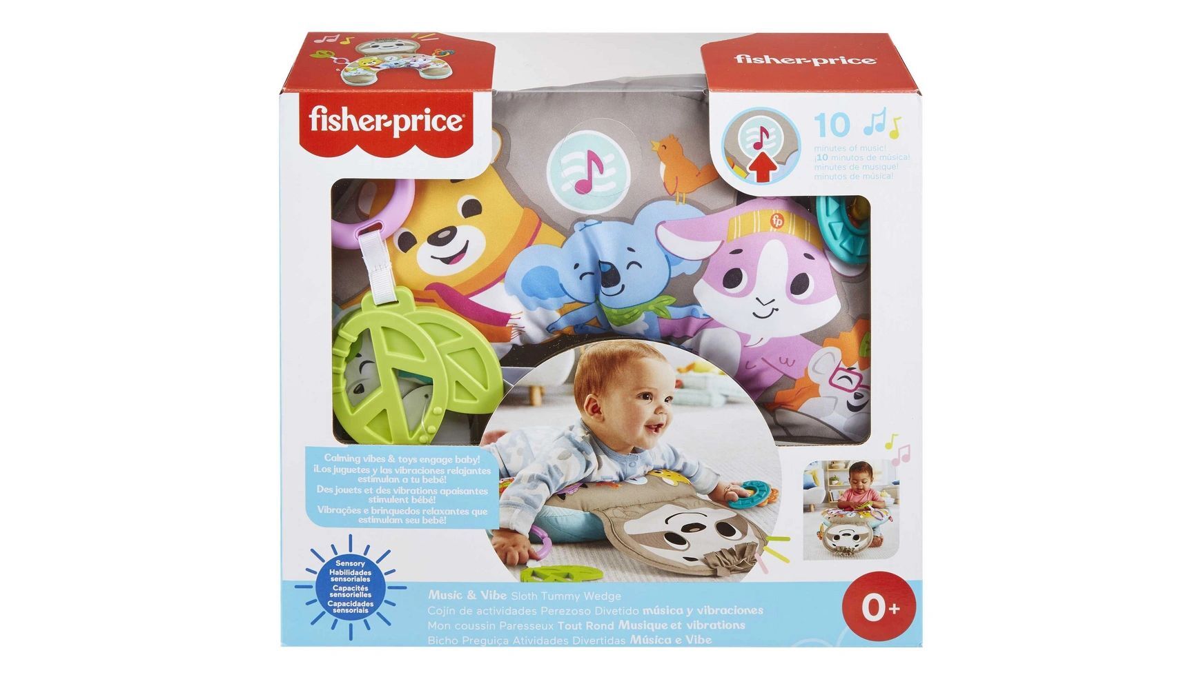 Музыкальная игровая подушка Fisher Price Sloth с вибрацией