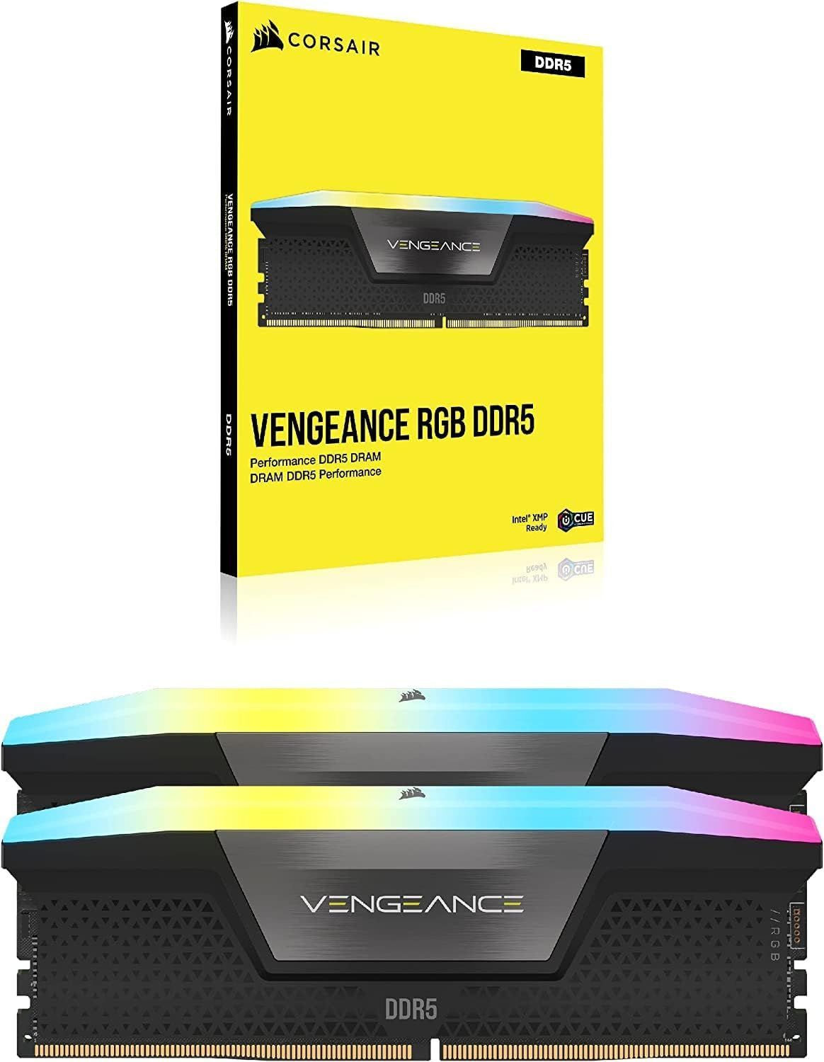 Оперативная память Corsair Vengeance RGB, DDR5, 64 GB, 6000MHz, CL30 (CMH64GX5M2B6000Z30)