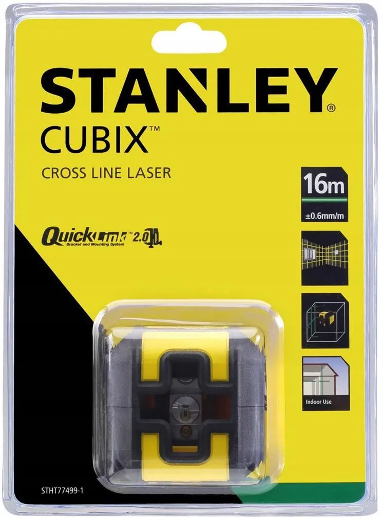 Крестовый лазерный уровень Stanley CUBIX STHT77499-1, зелёный луч