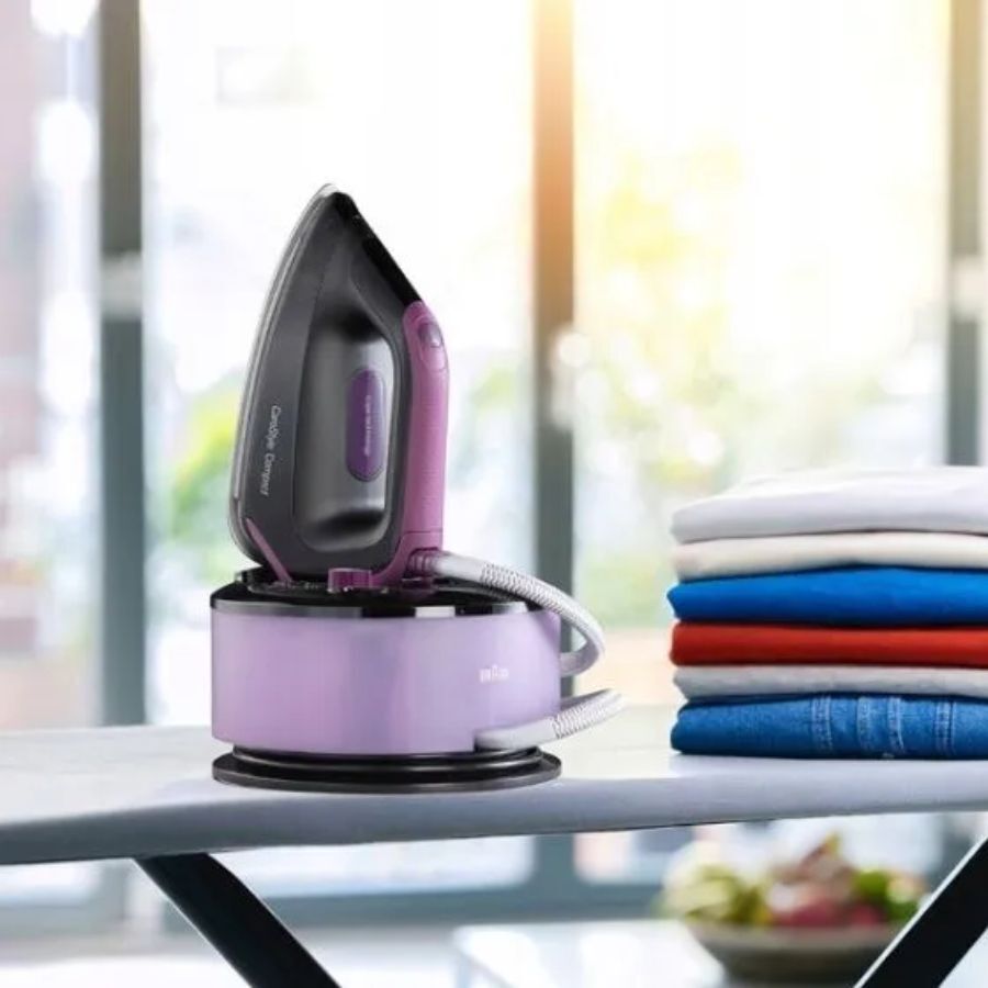 Паровой утюг для одежды Braun CareStyle Compact IS2144BK 2400Вт, сиреневый/черный