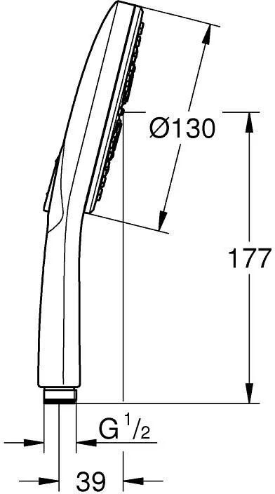 Душевая лейка Grohe Hand Shower Hard Graphite 130 26574Al0