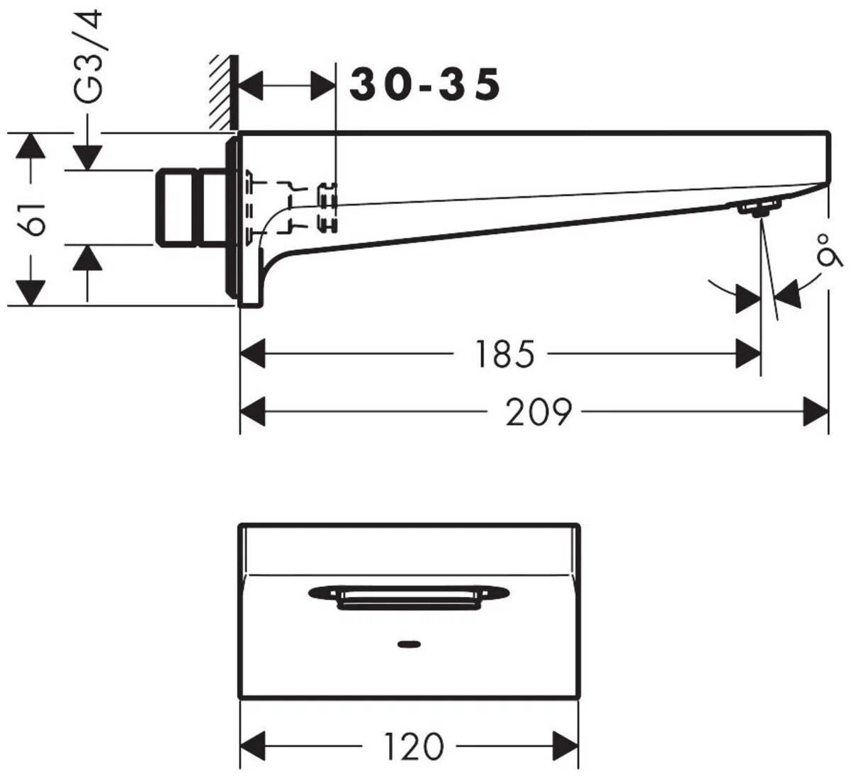 Излив Hansgrohe Metropol 32543000