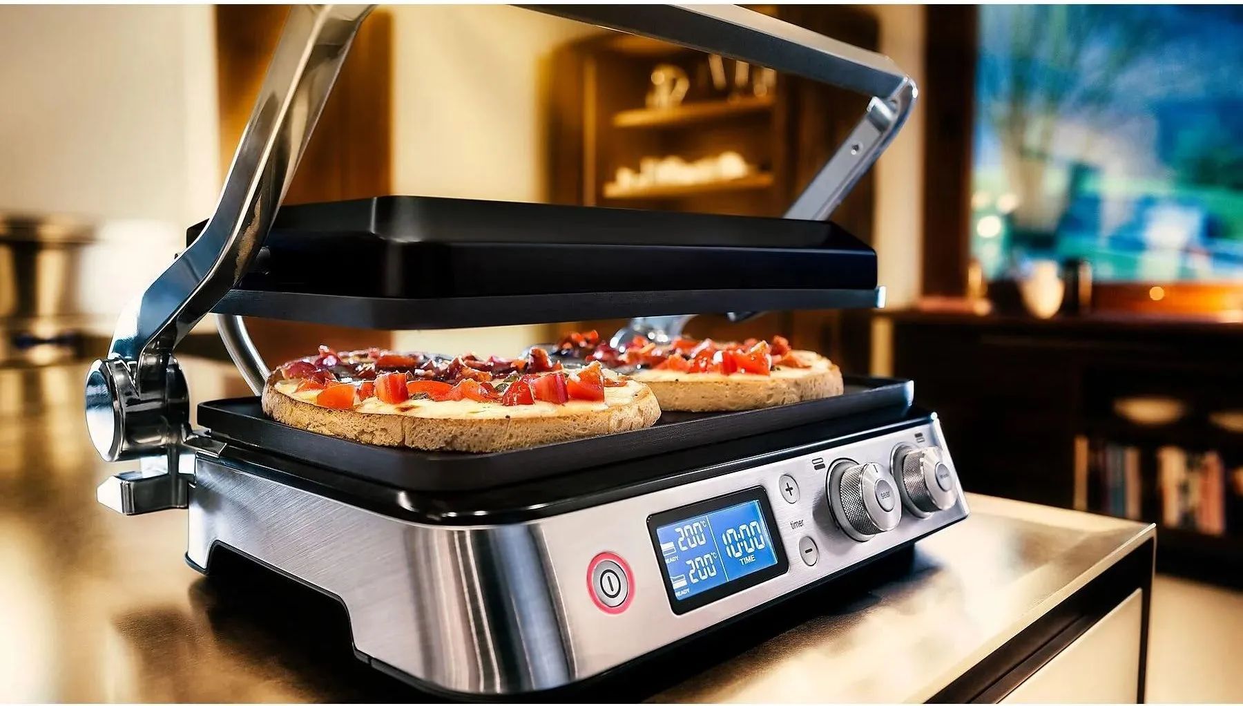 Контакт гриль BRAUN MultiGrill 9 CG9040 серебро-черный